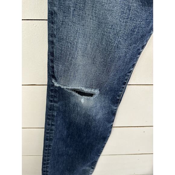 American Eagle Mens Jeans Bootcut 5 Pocket Distressed 10 In Rise 32 X 34 - Picture 5 of 12